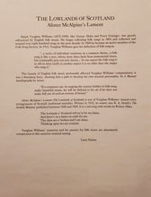 Load image into Gallery viewer, The Lowlands of Scotland (Alister McAlpine's Lament) Ralph Vaughan Williams Larry Daehn