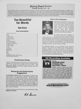 Load image into Gallery viewer, Too Beautiful for Words Rob Grice