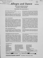 Load image into Gallery viewer, Allegro and Dance W.A. Mozart arr. John Cacavas