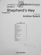 Shepherd's Hey arr. Andrew Balent