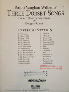 Three Dorset Songs Ralph Vaughan Williams arr. Douglas Stotter