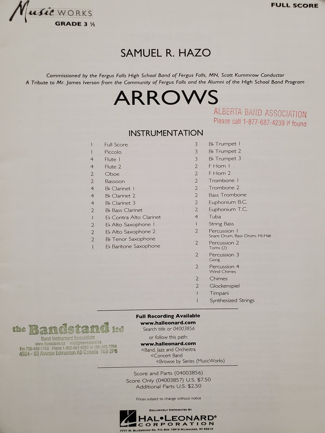 Arrows Samuel R. Hazo