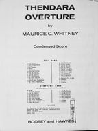 Thendara Overture Maurice C. Whitney