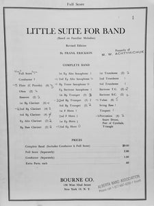 Little Suite for Band Frank Erickson