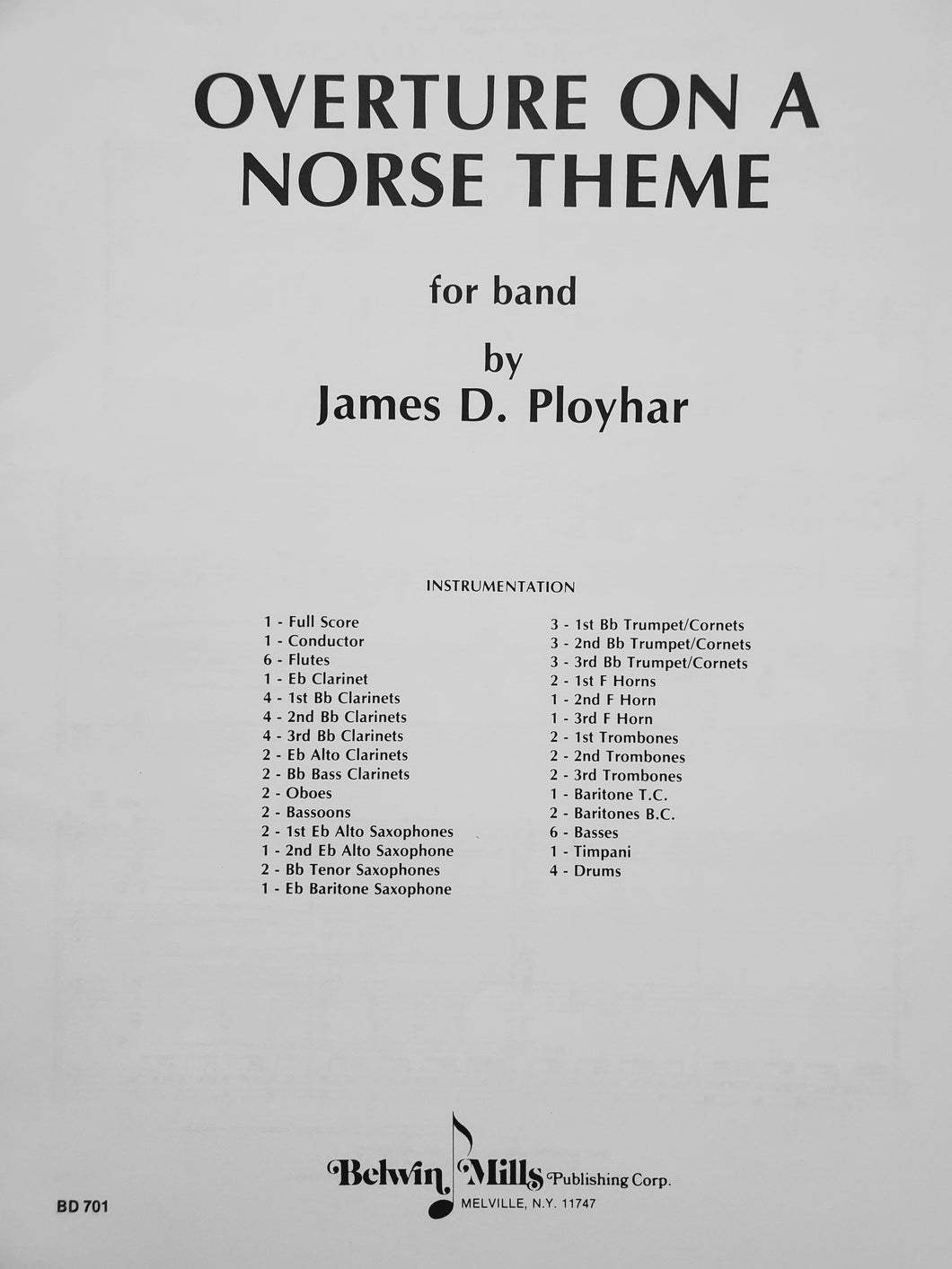 Overture on a Norse Theme James D. Ployhar