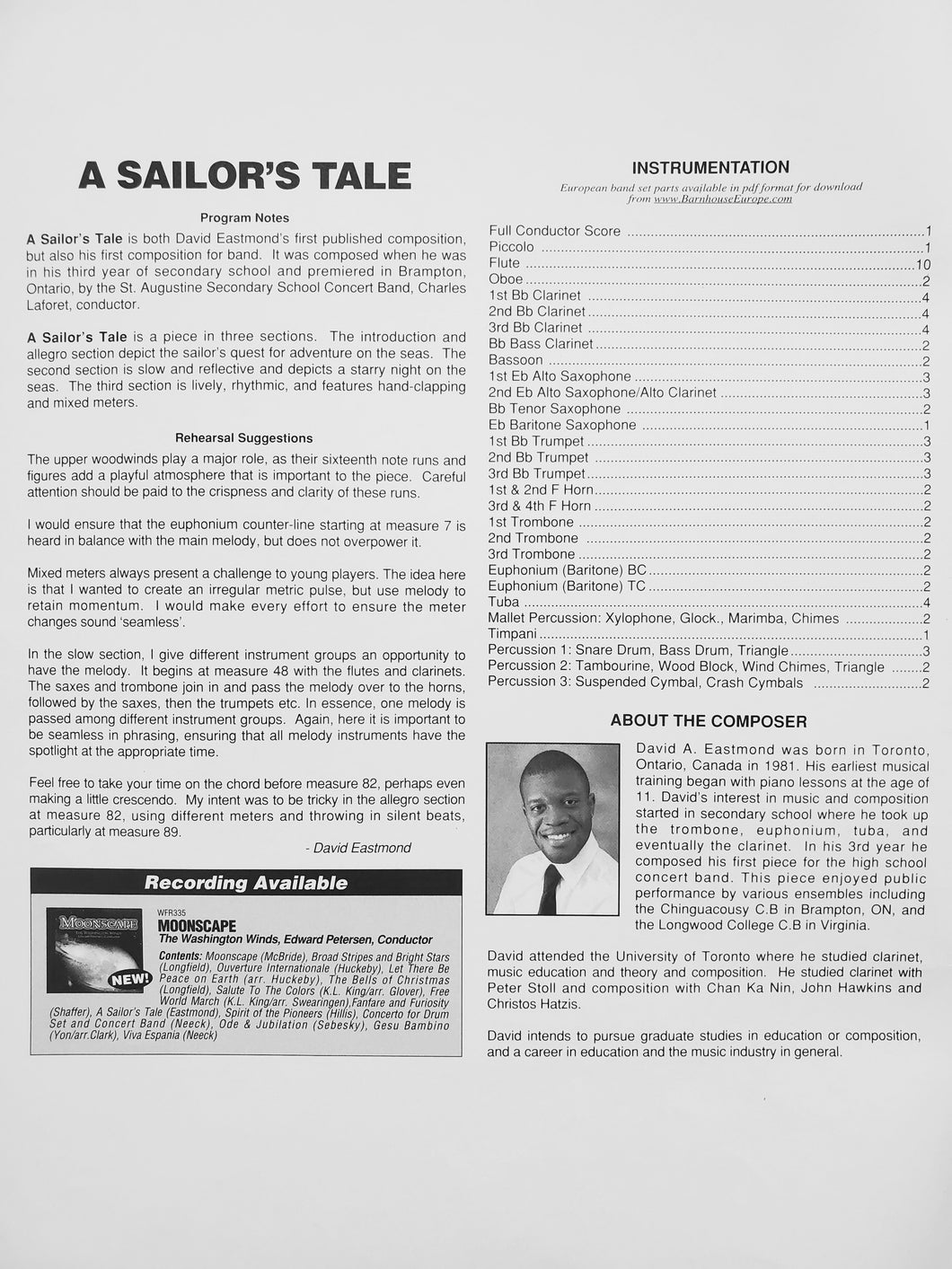 A Sailor's Tale David Eastmond