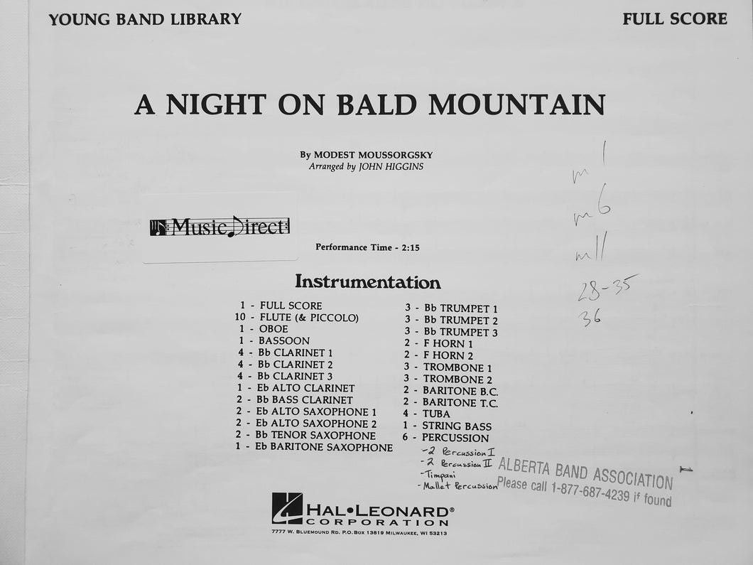 A Night on Bald Mountain Modest Moussorgsky arr. John Higgins