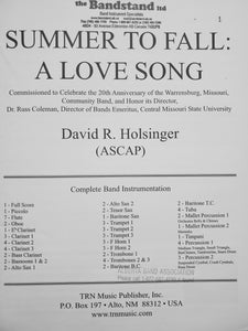 Summer to Fall: A Love Song David Holsinger