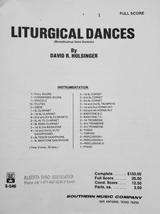 Liturgical Dances David R. Holsinger