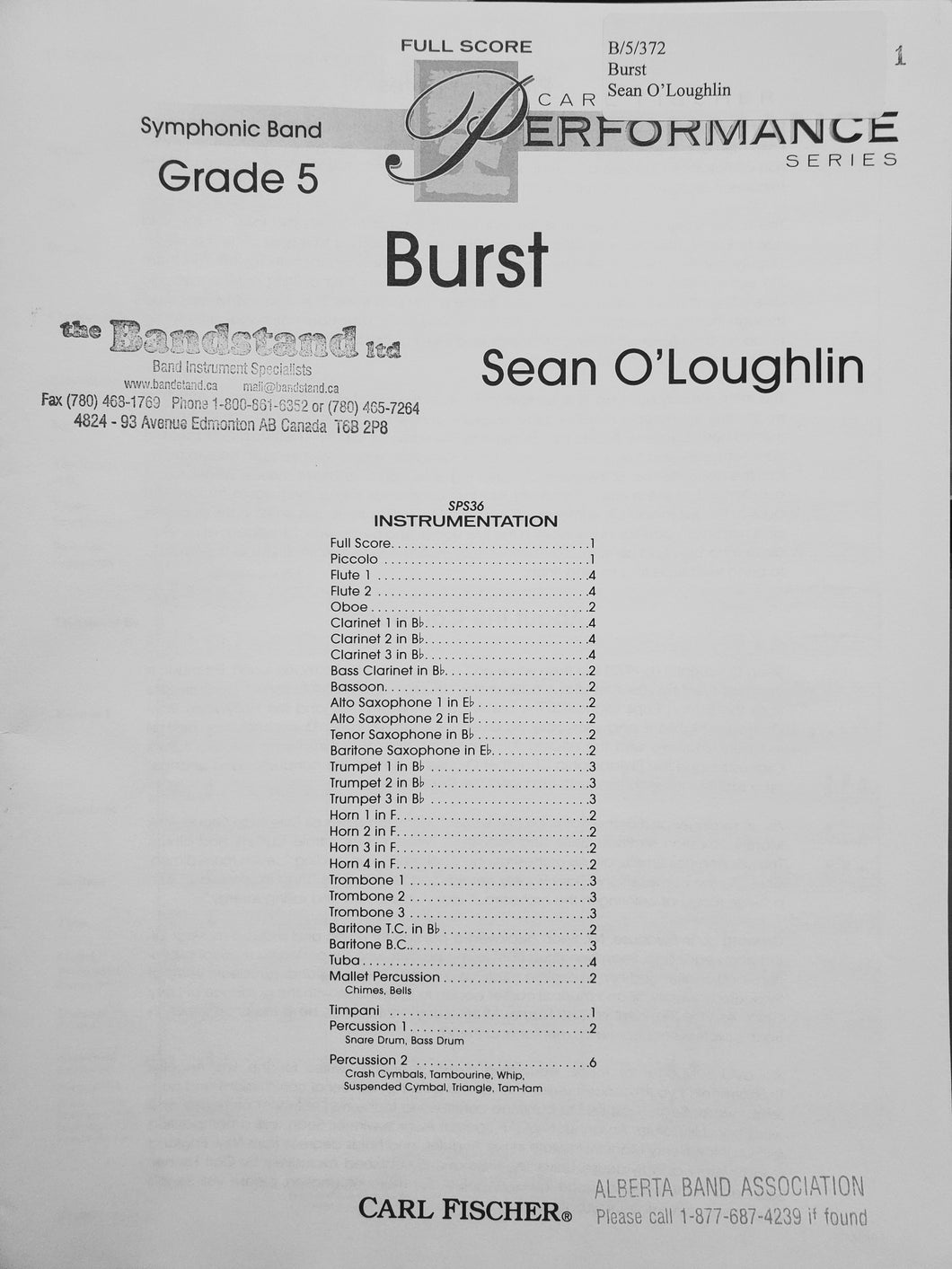 Burst Sean O'Loughlin