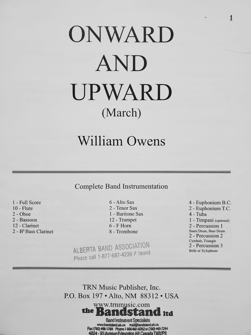 Onward and Upward William Owens