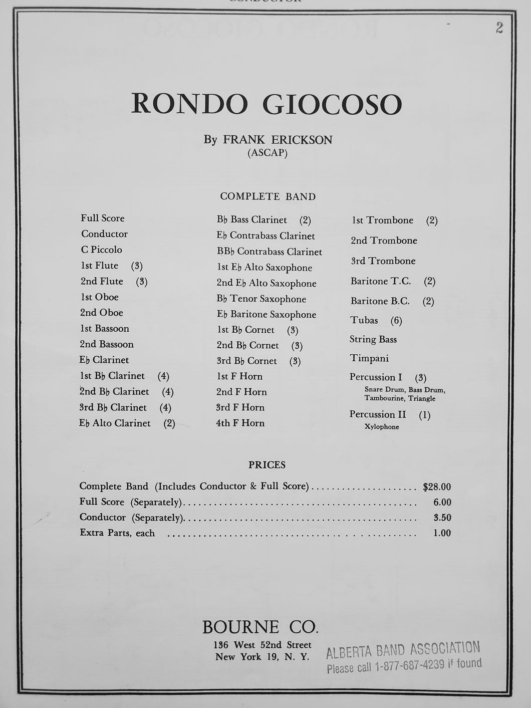 Rondo Giacoso Frank Erickson
