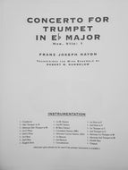 Concerto for Trumpet in E-flat Major Franz Joseph Haydn arr. Robert W. Rumbelow