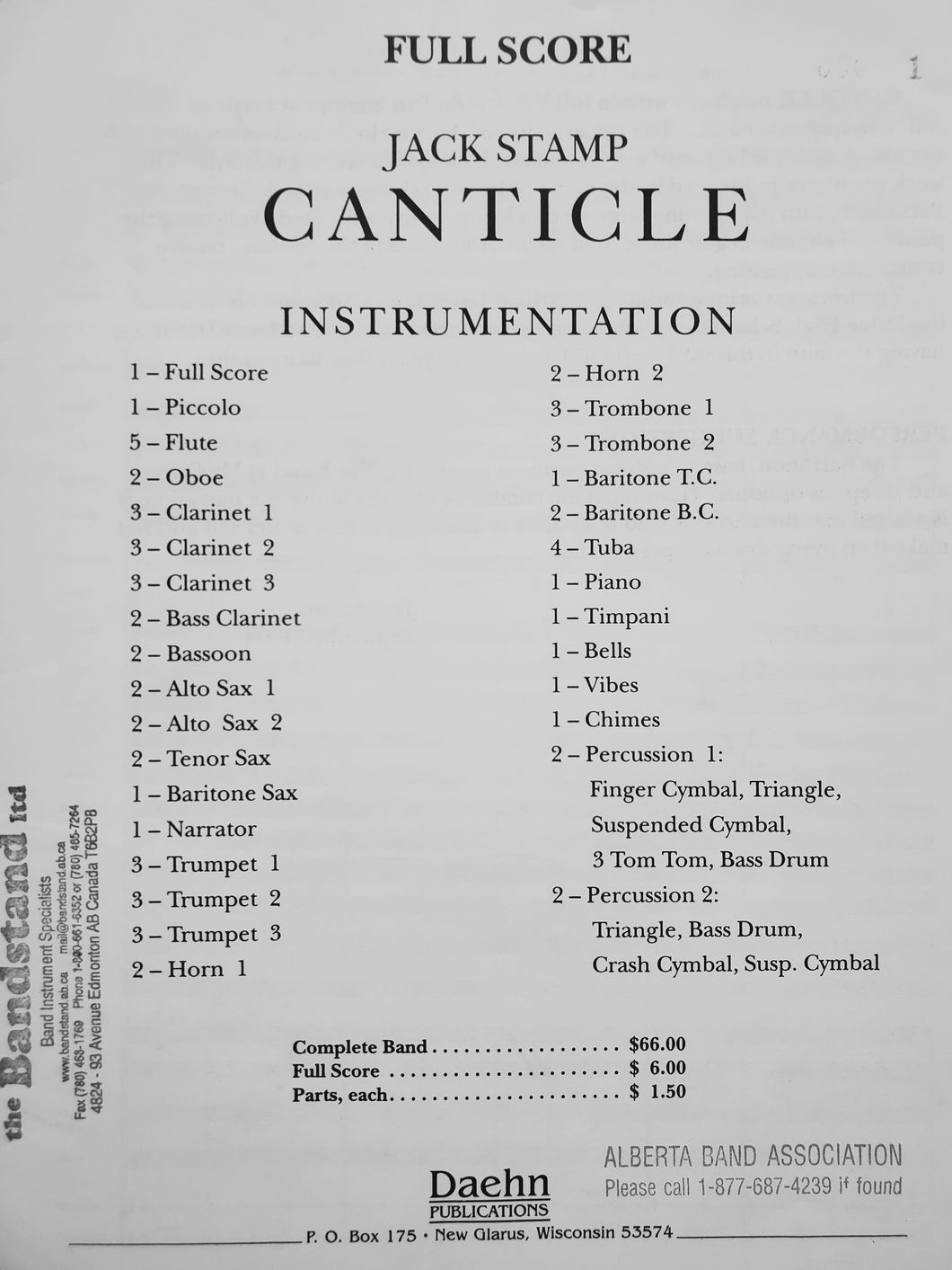 Canticle Jack Stamp