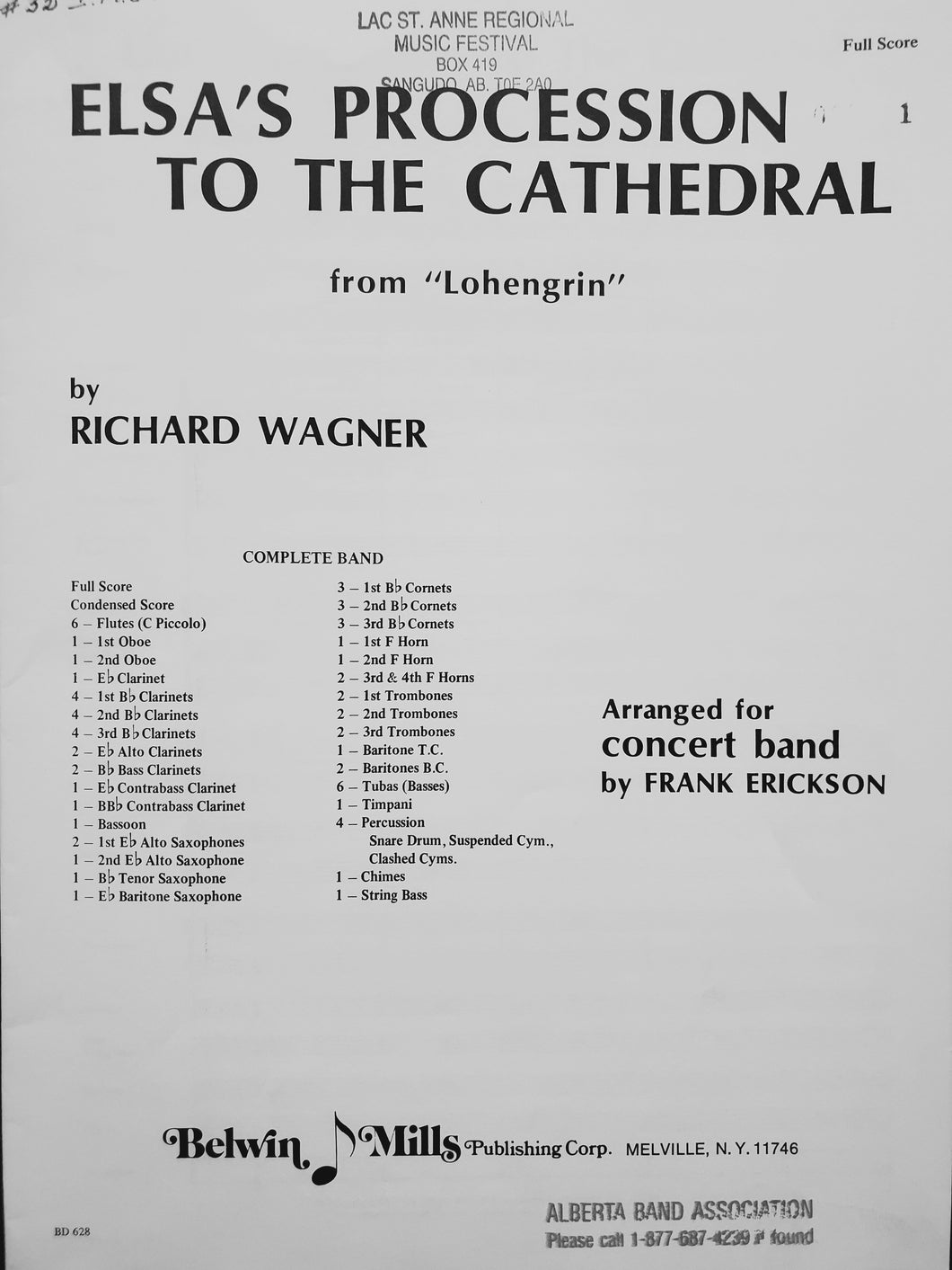 Elsa's Procession to the Cathedral Richard Wagner arr. Frank Erickson