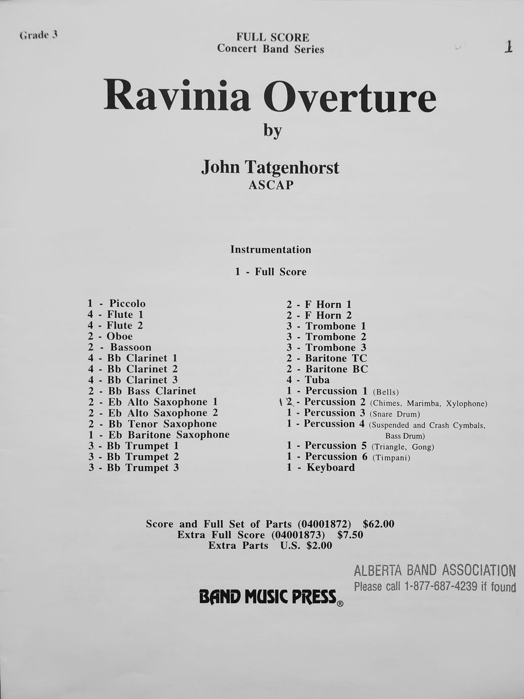 Ravinia Overture John Tatgenhorst