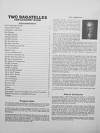 Two Bagatelles for Concert Band Reed, Alfred