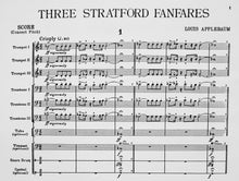Load image into Gallery viewer, Three Stratford Fanfares Applebaum, Louis
