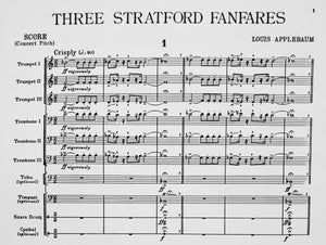 Three Stratford Fanfares Applebaum, Louis