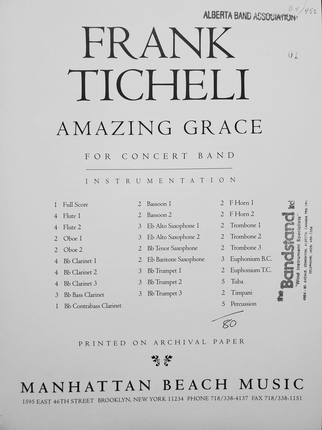 Amazing Grace Frank Ticheli