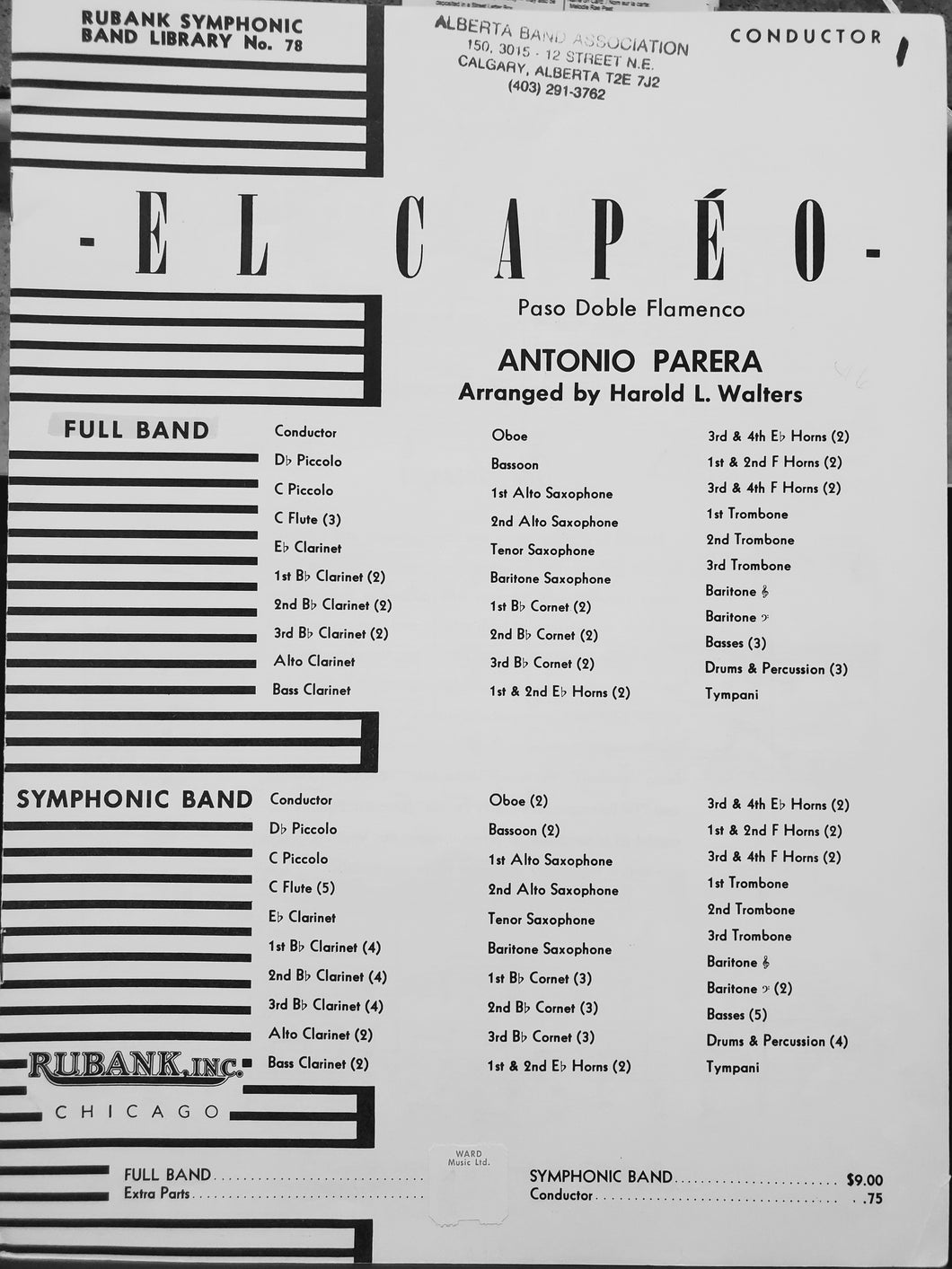 El Capeo Antonio Parera Harold L. Walters