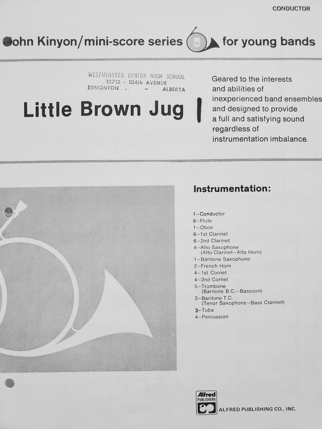 Little Brown Jug Traditional arr. John Kinyon