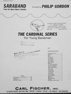 Sarabande from the Opera 'Almira' Georg F. Handel arr. Philip Gordon